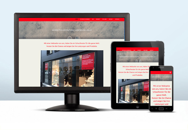 Homepage mit responsive Webdesign aus Halle Saale
